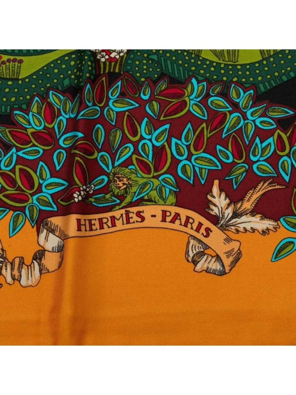 Hermes Carre 90 le Paradis du Roy Scarf Multicolor Silk